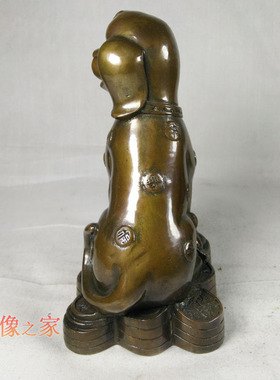 摆件纯铜仿古风招财狗