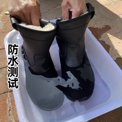 东北漠河俄罗斯旅游极寒雪地靴男零下40度防寒棉鞋防水防滑厚靴子 - 图2