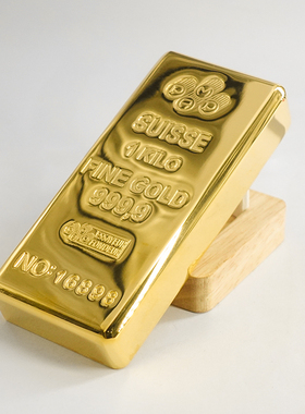 仿真瑞士庞博铜镀金金条镀金摆件