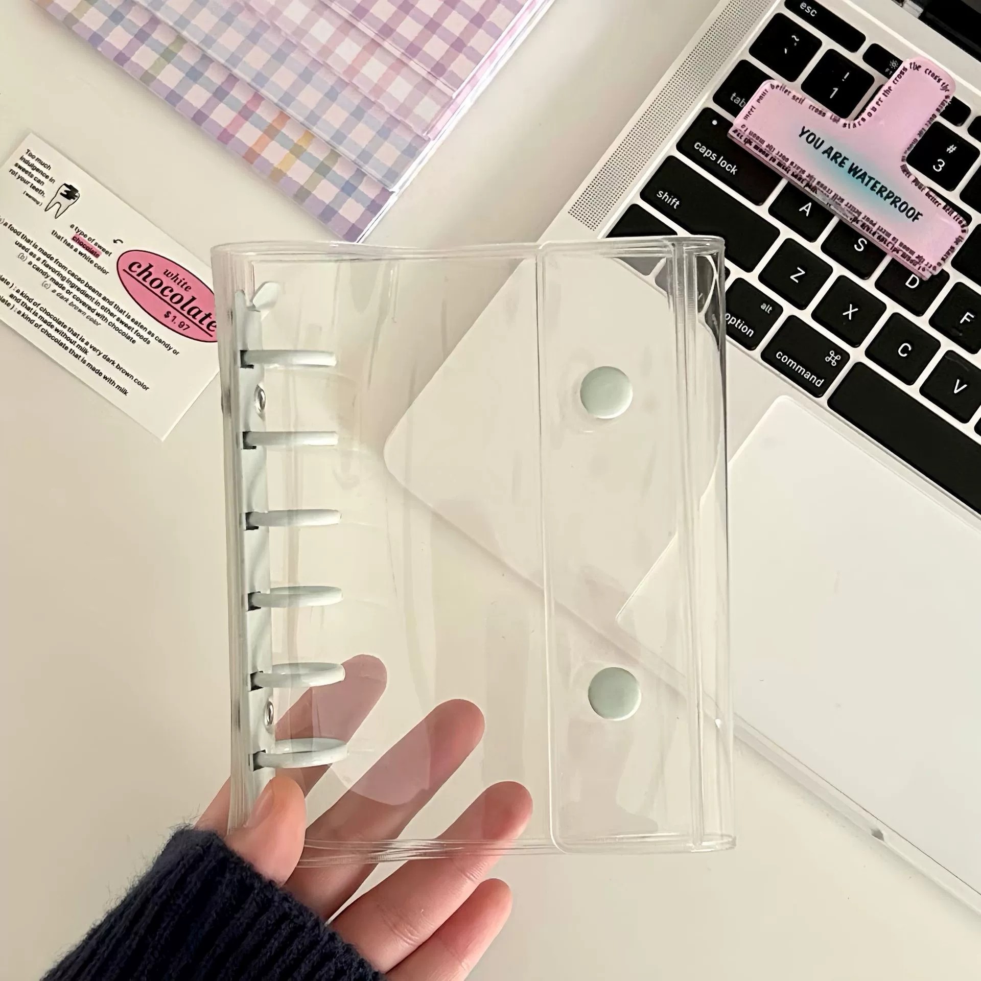 A7双扣透明活页壳PVC软壳彩夹金属扣手帐本拍立得相册小卡收纳本,淘宝优惠券,粉丝福利购,淘宝优惠卷