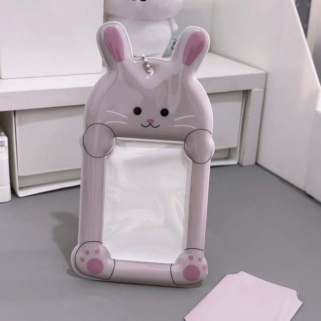 Korean version of the little black cat card cover PVC can hold hard card cover