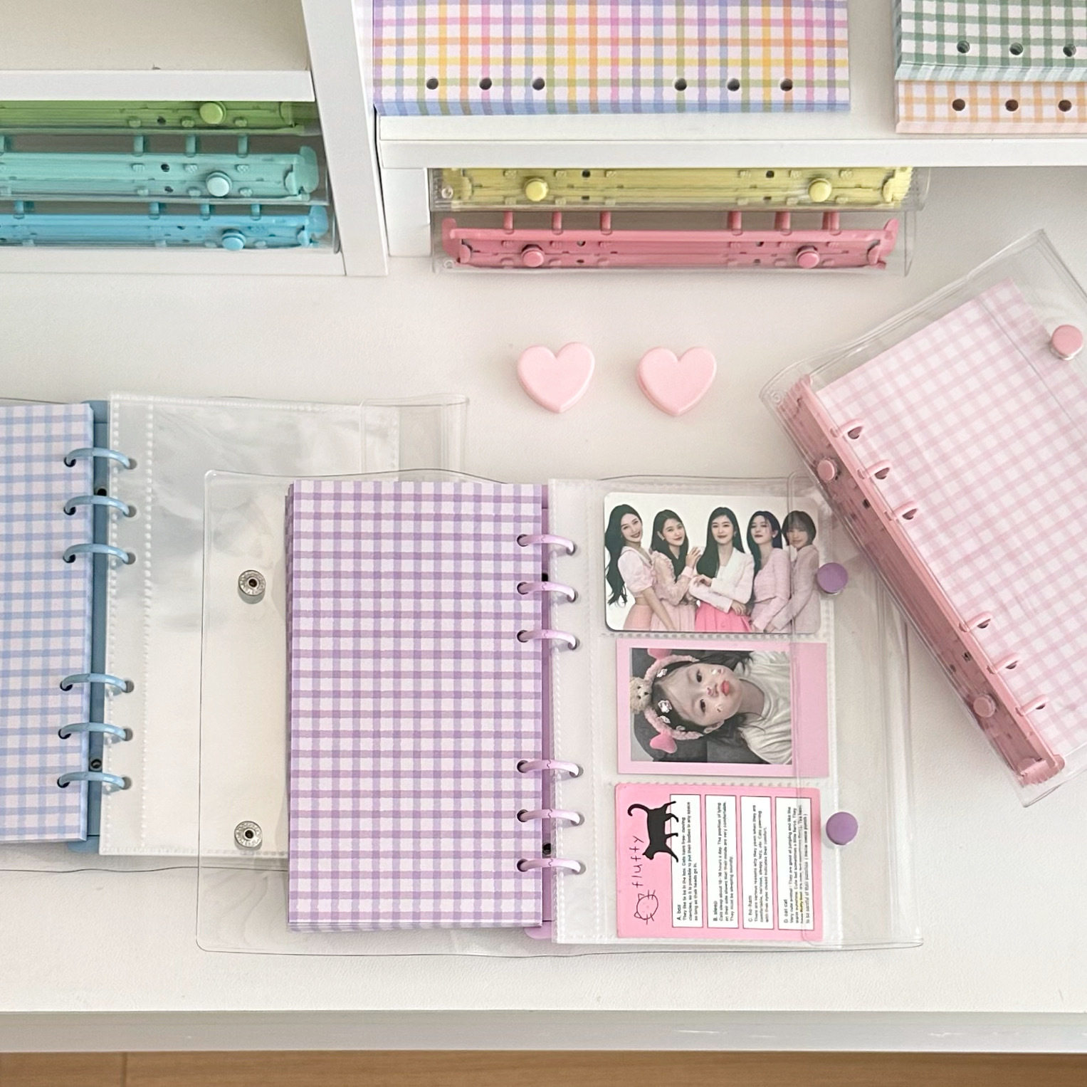 ins风A6透明活页手帐本PVC清透双扣外壳6孔糖果色小卡追星收纳册,淘宝优惠券,粉丝福利购,淘宝优惠卷