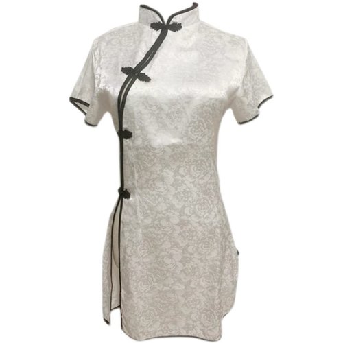 性感大码旗袍制服内衣JK超短裙甜美纯欲可爱2023新款夏秋睡衣套装 - 图3