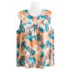 Top old lady ice silk summer floral mom sleeveless
