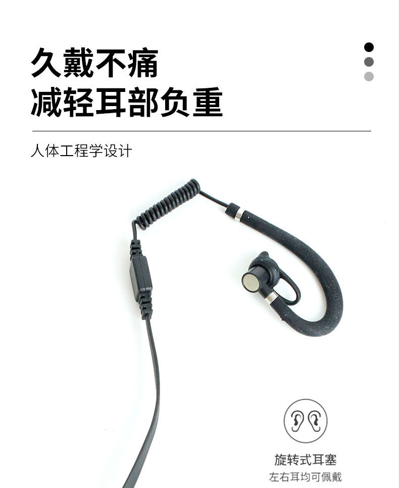 中晨专用原装正品迷你对讲机耳挂式耳机降噪对讲器耳机专用专用 - 图3