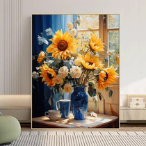 Solar Flowers Diy Digital Oil Painting Fill Hand-painted color painting New solutions Artisanal Adults Painted oil color Painting