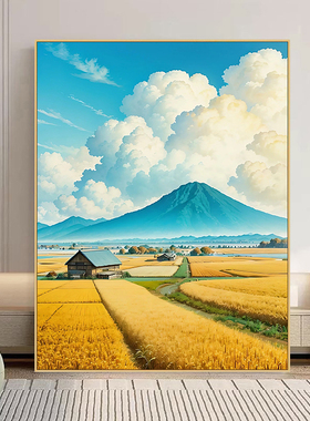 实木田园丰收的季节数字油画