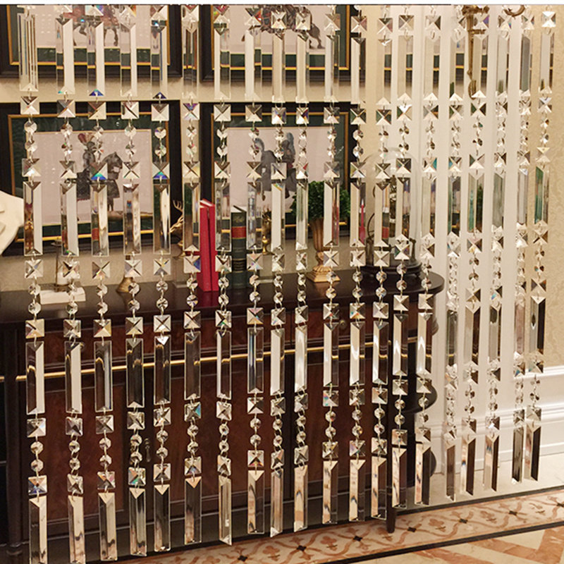 高顶长条三角条 酒店水晶工程灯配件吊坠diy珠帘门帘隔断散珠材料,淘宝优惠券,粉丝福利购,淘宝优惠卷