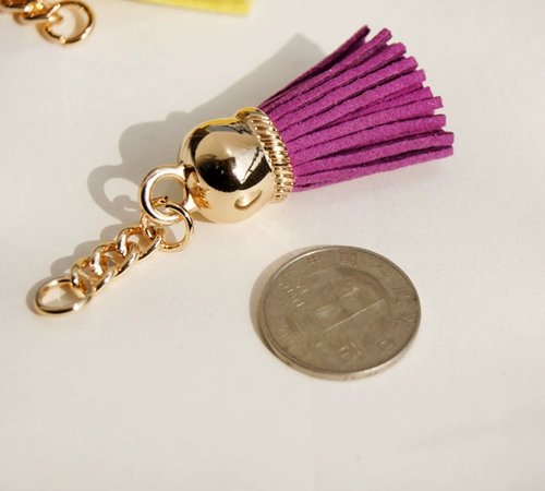 Золотой металлический брелок, аксессуар с кисточками, короткие аксессуары