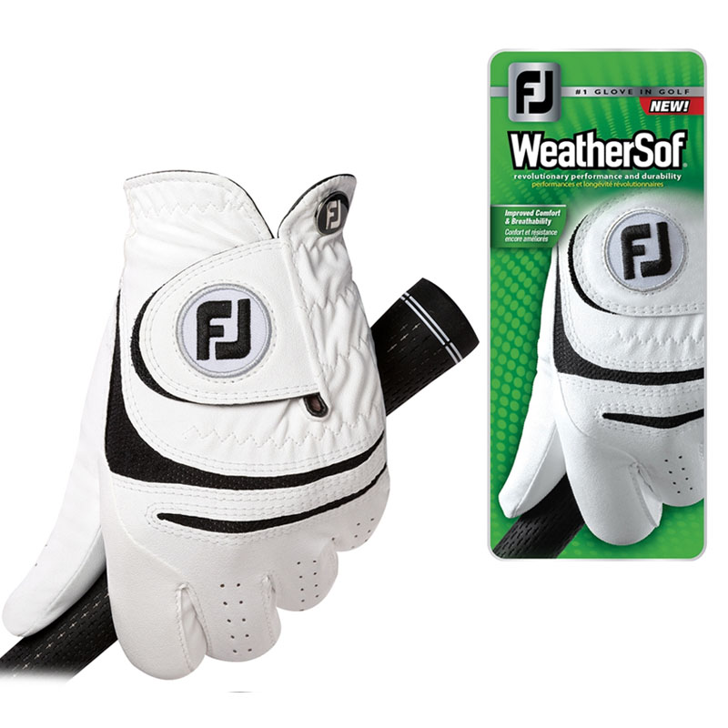 正品 FootJoy 男士 FJ WEATHERSOF高尔夫手套 小羊皮超细纤维 - 图1