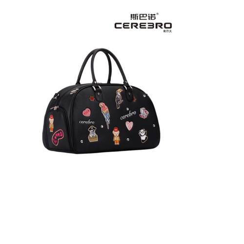 cerebro斯巴诺高尔夫女士衣物包卡通刺绣手提球包golf皮革服装包 - 图0