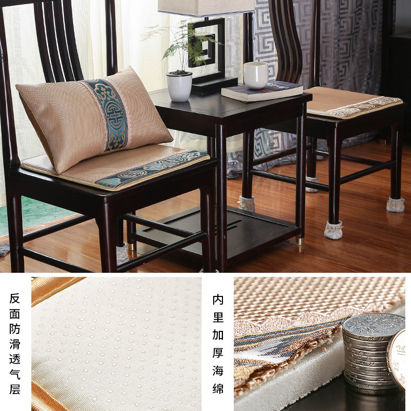 椅子夏季中式红木餐椅垫子办公室垫 锦绣安娜椅垫