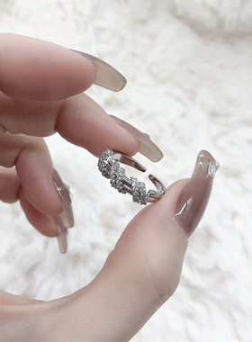 缠绕戒指ins蕾丝小众设计女