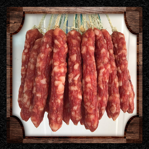 广式腊肠香肠广东特产正宗广味黄圃腊肠纯肉肠500g咸甜味真空包装 - 图1