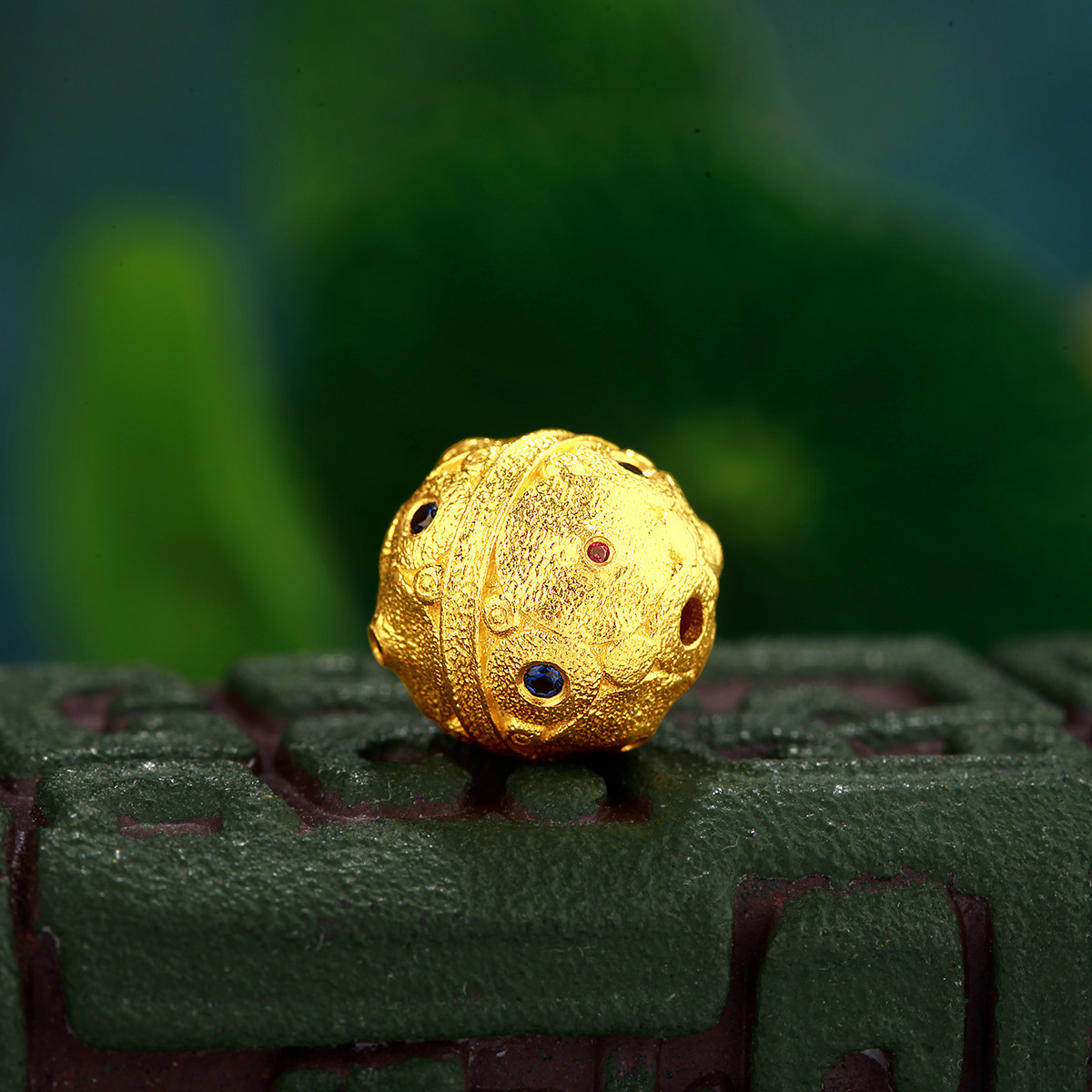 吉盟珠宝999足金锤纹多宝隔珠古法黄金星球陨石文玩手串项链配件,淘宝优惠券,粉丝福利购,淘宝优惠卷