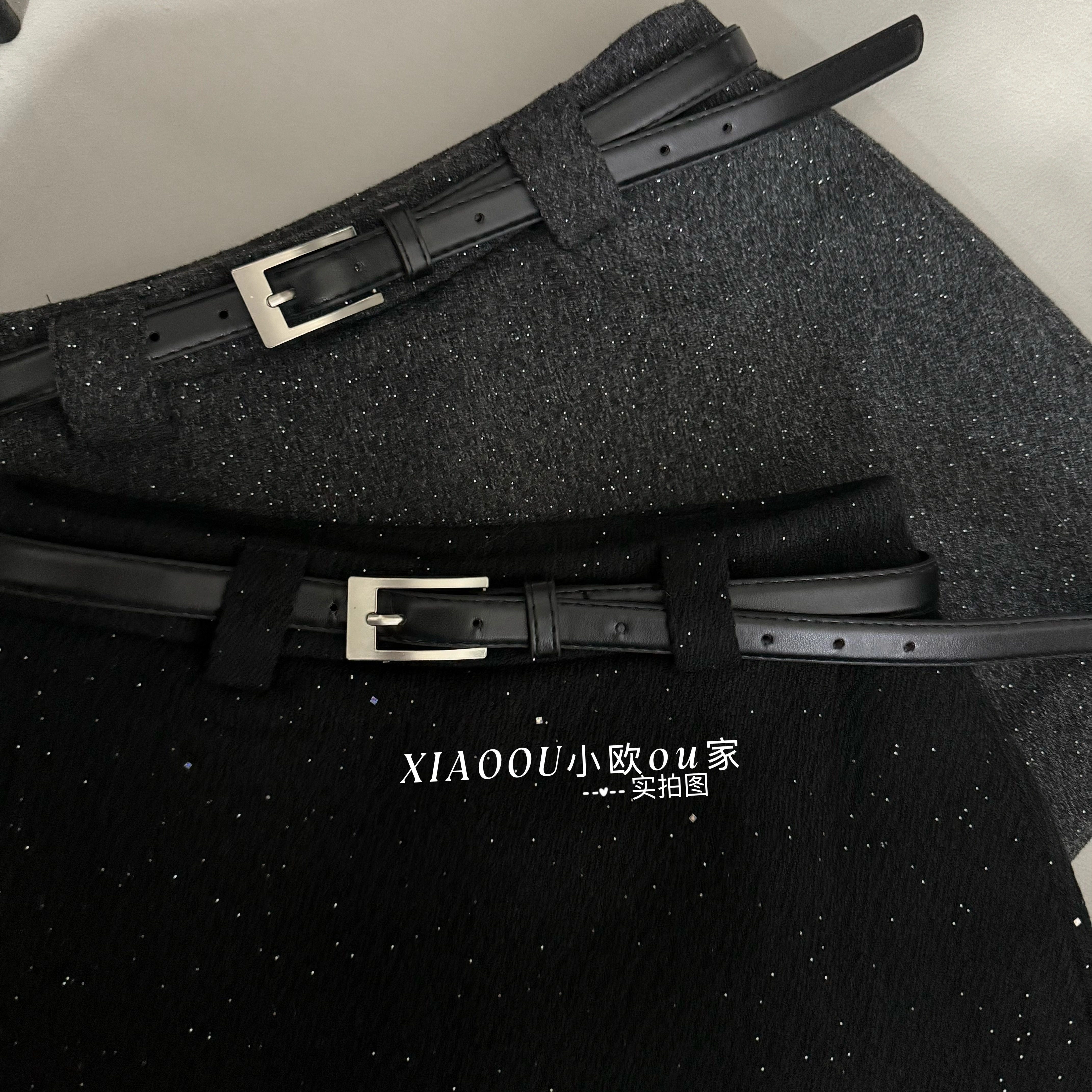 细闪呢子半身裤裙女高腰A字短裤裙腰带显瘦百搭裤裙,淘宝优惠券,粉丝福利购,淘宝优惠卷