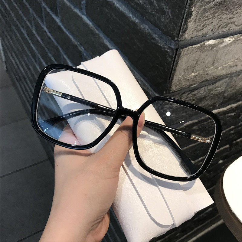 韩版超大框方形显瘦平光镜 复古可配近视眼镜框ins网红女素颜眼镜,淘宝优惠券,粉丝福利购,淘宝优惠卷