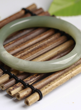 宛玉魂和田玉晴水手镯玉镯子女士