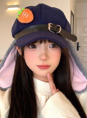 朱迪兔尼克狐耳朵cos八角帽兔子