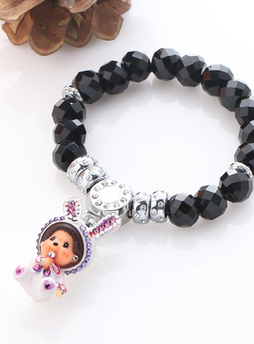 萌趣趣风黑天鹅半宝石礼物手链