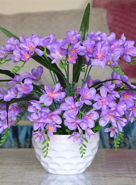 仿真花香雪兰假花装饰品绢花套装室内摆放花艺居家酒店装修摆件