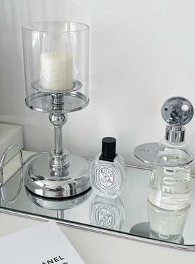 玻璃收纳欧式客厅电镀托盘果盘