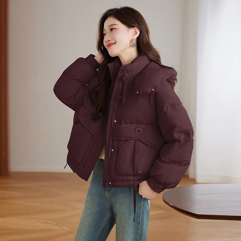 H小个子短款羽绒服女时尚洋气冬新HE99806-款高加级感厚保面包服E - 图1