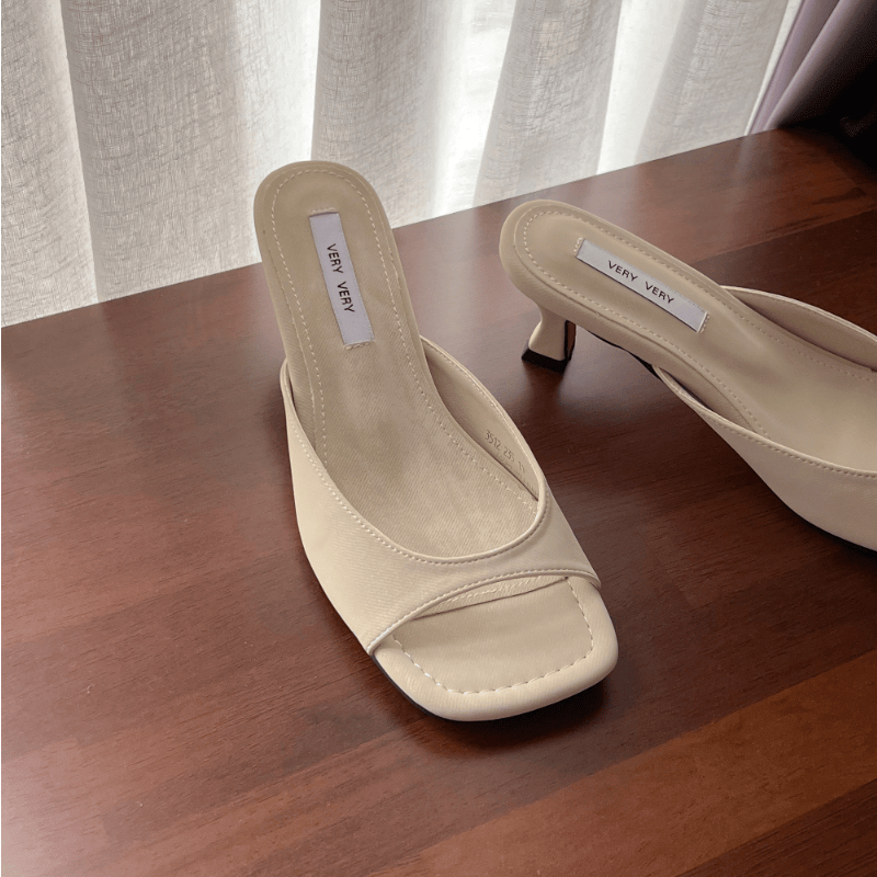 韩国东大门夏季新款性感一字带露趾小猫跟粉色外穿凉拖鞋女,淘宝优惠券,粉丝福利购,淘宝优惠卷