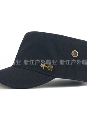 中老年男士四季户外百搭平顶帽