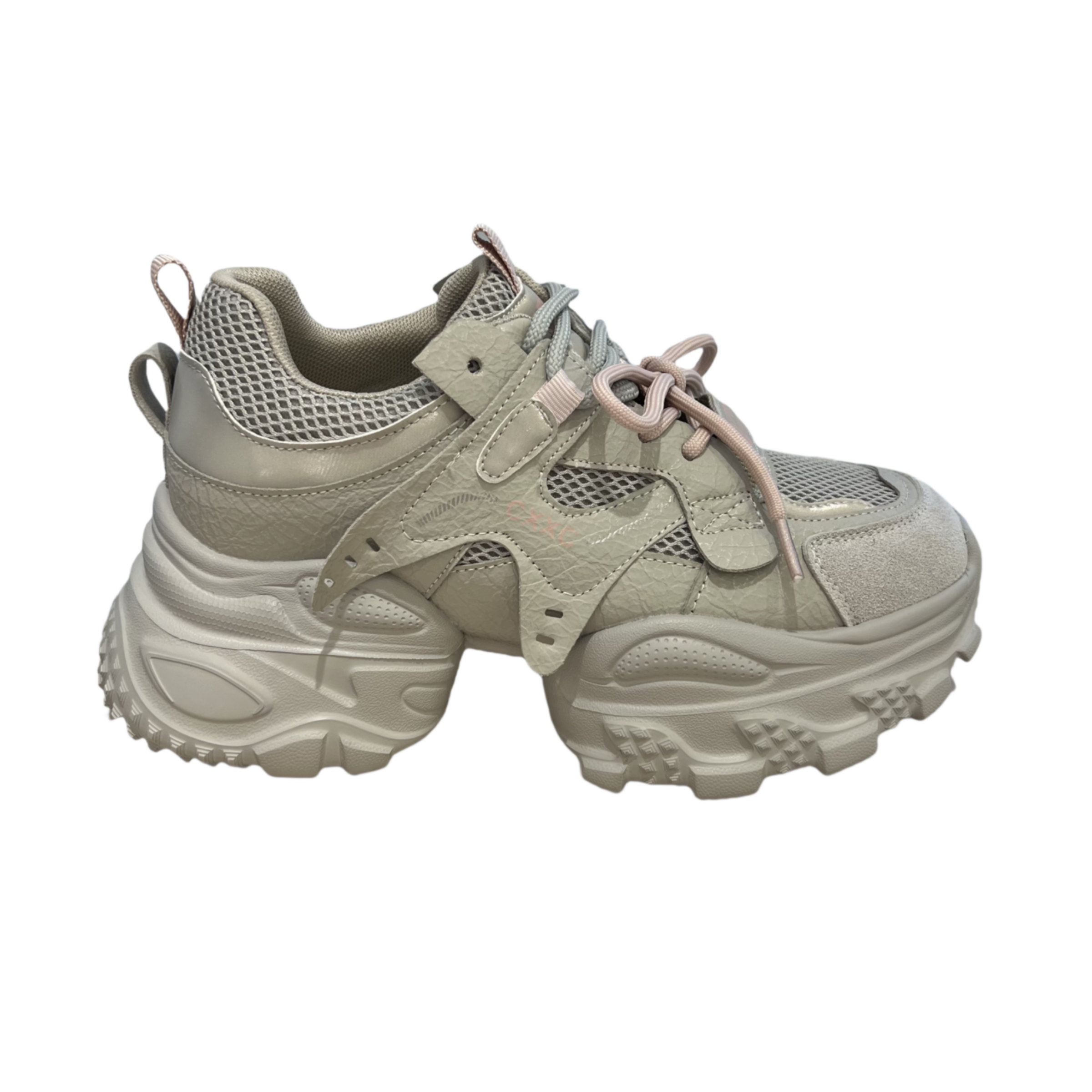 悦薇高品质女鞋时尚厚底老爹鞋系带交叉绑带设计透气运动休闲鞋女,淘宝优惠券,粉丝福利购,淘宝优惠卷