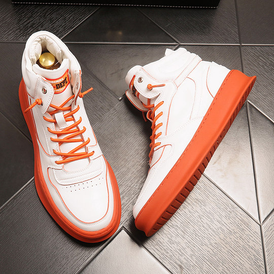 高帮鞋男秋冬加绒保暖棉鞋潮牌男鞋百潮流搭短靴高级感中帮马丁靴