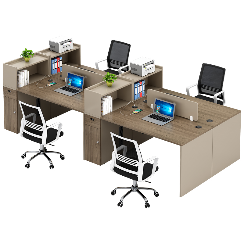 办公桌员工位职员办公桌椅组合简约现代屏风卡座财务办公室四人位