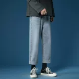 Трендовые джинсы, брендовые штаны, в корейском стиле, свободный прямой крой, осенние