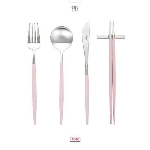 葡萄牙Cutipol官方授权GOA Pink粉色西餐具叉甜点咖啡勺茶勺 - 图3