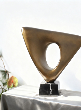 中古风几何大理石摆件