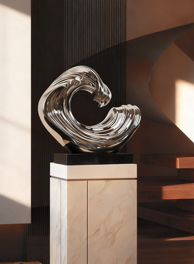 创意大理石波浪摆件装饰