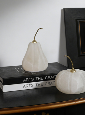 侘寂风现代云石客厅酒柜摆件