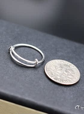 可调节美国进口戒指925纯银精致