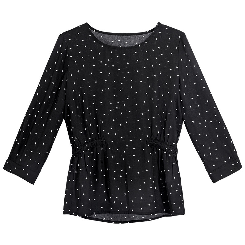 秋季2020洋气收腰显瘦超仙雪纺衫 欧茄林服饰蕾丝衫/雪纺衫