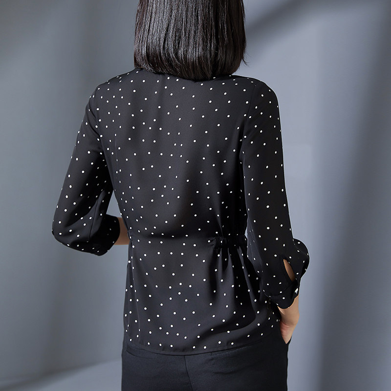 秋季2020洋气收腰显瘦超仙雪纺衫 欧茄林服饰蕾丝衫/雪纺衫