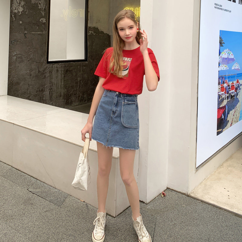 毛菇小象字母水果女2020夏新款t恤 毛菇小象T恤