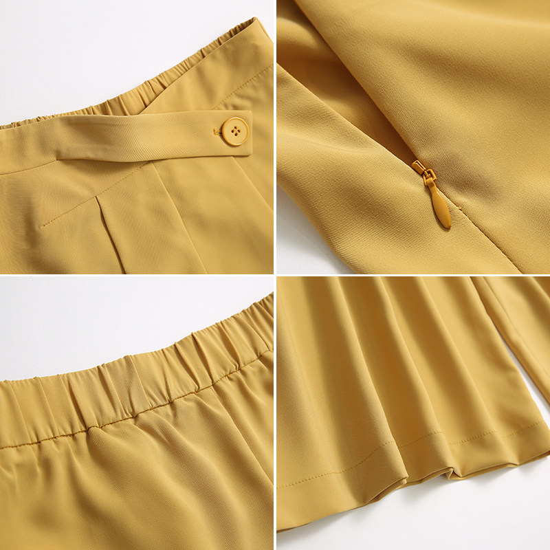 毛菇小象七分阔腿裤女2020夏休闲裤 毛菇小象休闲裤