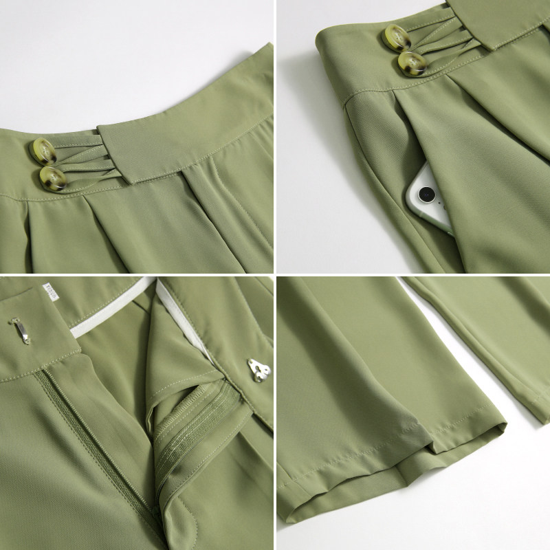 毛菇小象高腰直筒2020新女夏休闲裤 毛菇小象休闲裤