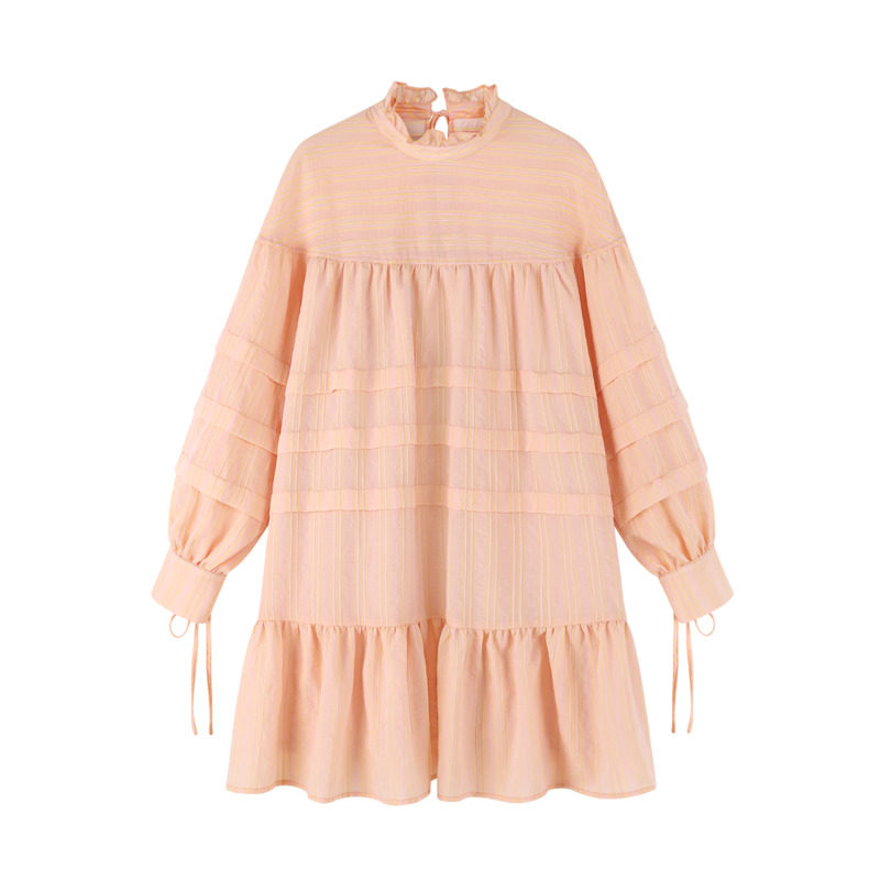 毛菇小象2020夏季新白色气质连衣裙 毛菇小象连衣裙