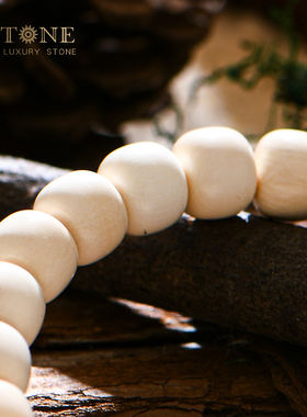 冰料原色猛犸象牙精工配饰老型珠天然紫龙晶手链单圈手串女普琳丝