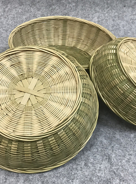 竹编家用馒头筐手工水果盘厨房