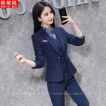 Spring Autumn New Professional Dress Women Suit Fashion Temperament Goddess Van Workwear High-end Business President Positive Dress Suit