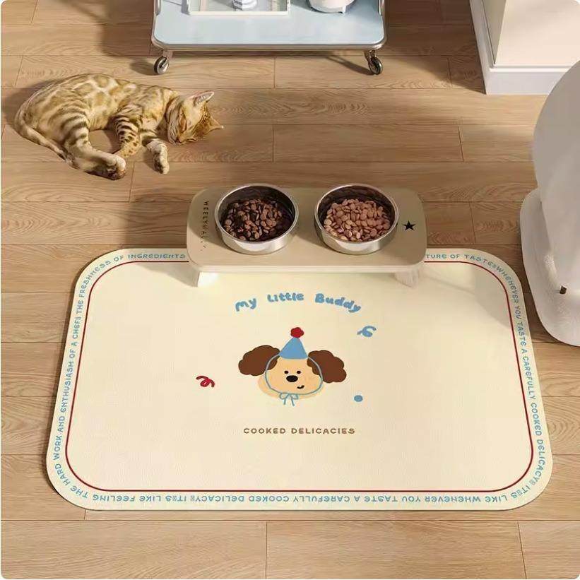 高颜值卡通可爱宠物餐垫硅藻泥防水防尿防猫砂猫咪狗狗吃饭碗垫子,淘宝优惠券,粉丝福利购,淘宝优惠卷