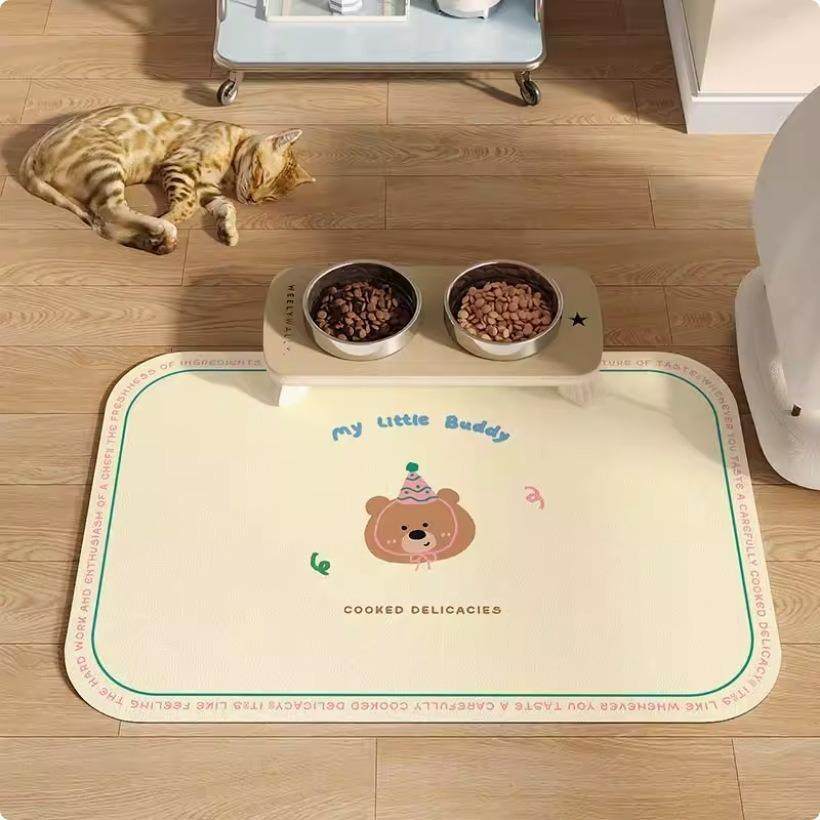 高颜值卡通可爱宠物餐垫硅藻泥防水防尿防猫砂猫咪狗狗吃饭碗垫子,淘宝优惠券,粉丝福利购,淘宝优惠卷
