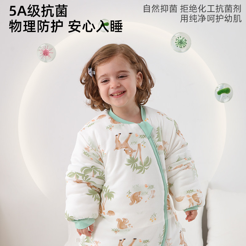誉鹰婴儿睡袋春秋冬厚款恒温分腿纯棉宝宝儿童保暖防踢被四季通用,淘宝优惠券,粉丝福利购,淘宝优惠卷